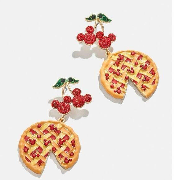 NIB Disney x Baublebar Cherry Pie Earrings Mickey Mouse Hidden Gems 2024 Fall - Picture 2 of 13
